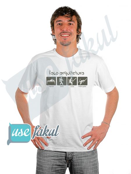 Camisa Faço Arquitetura/manhã,tarde/noite e madrugada